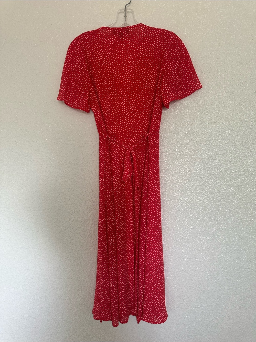 Lulu's Red Polka Dot Midi Dress - Picture 2 of 3